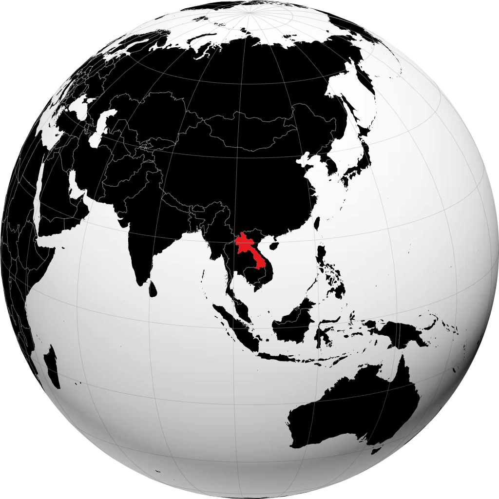 Laos sur le globe