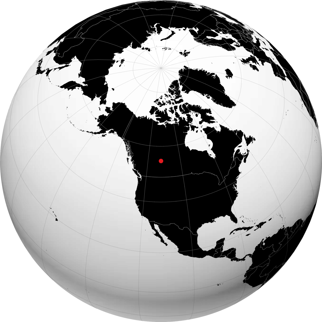 Lac La Biche sur le globe