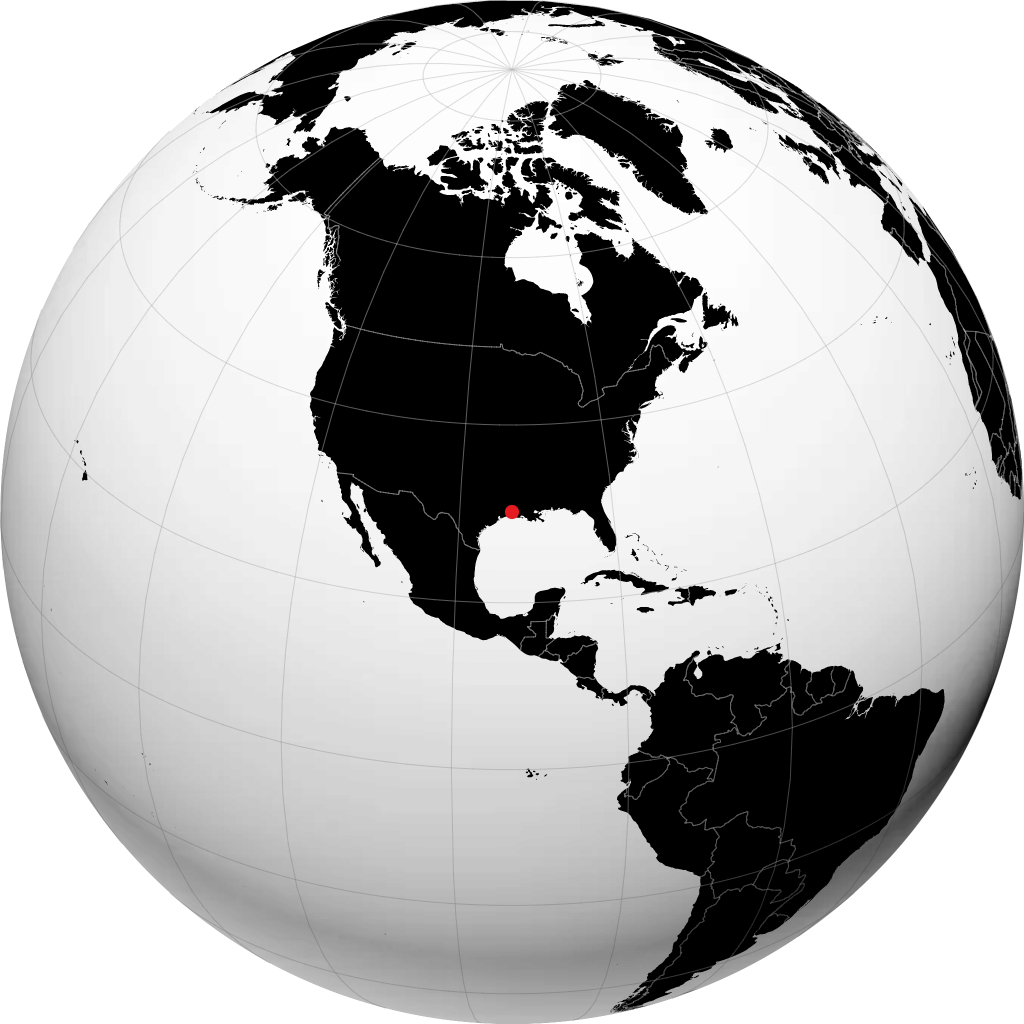 Lake Charles sur le globe