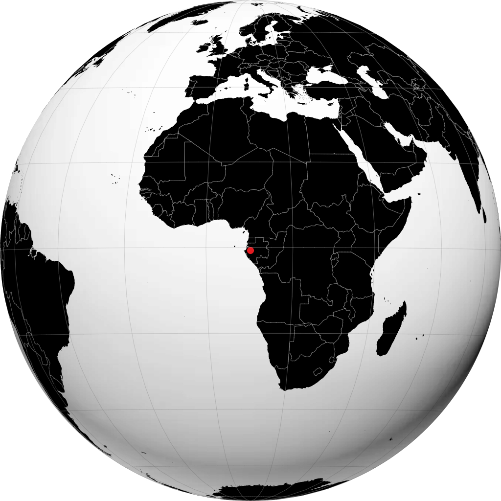 Lambaréné sur le globe