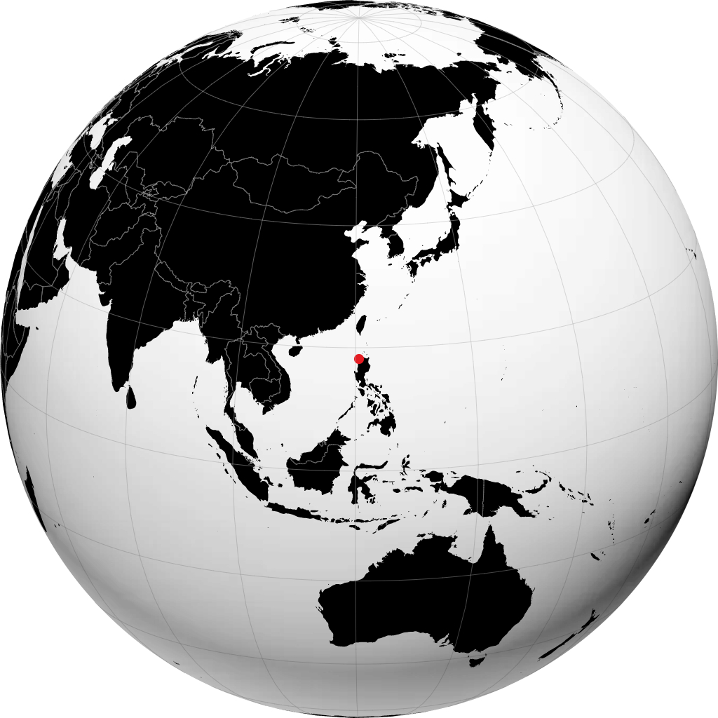 Laoag sur le globe