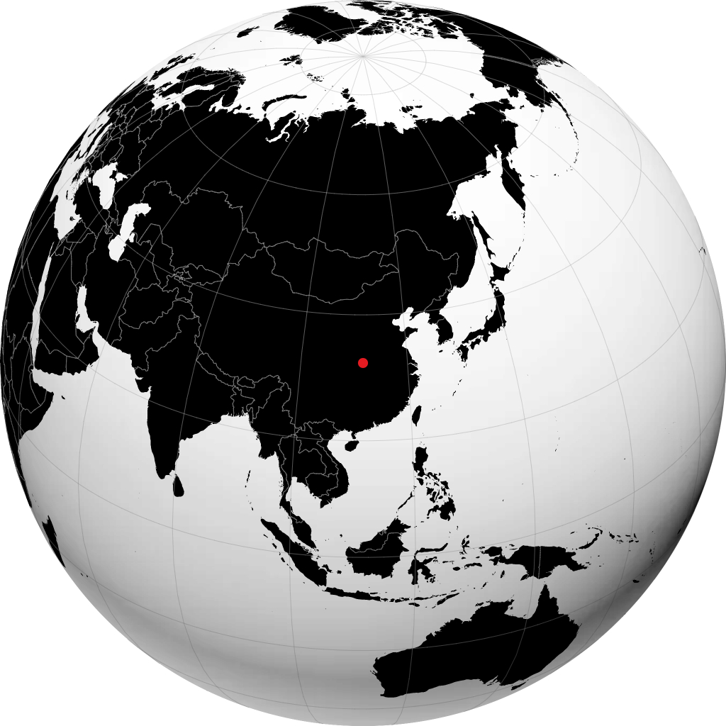 Laohekou sur le globe