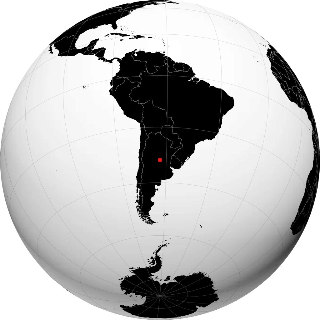 Las Varillas sur le globe