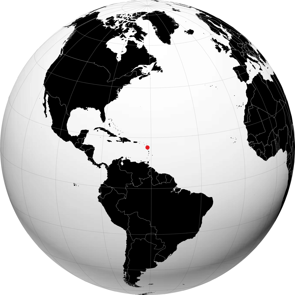 Le Gosier sur le globe