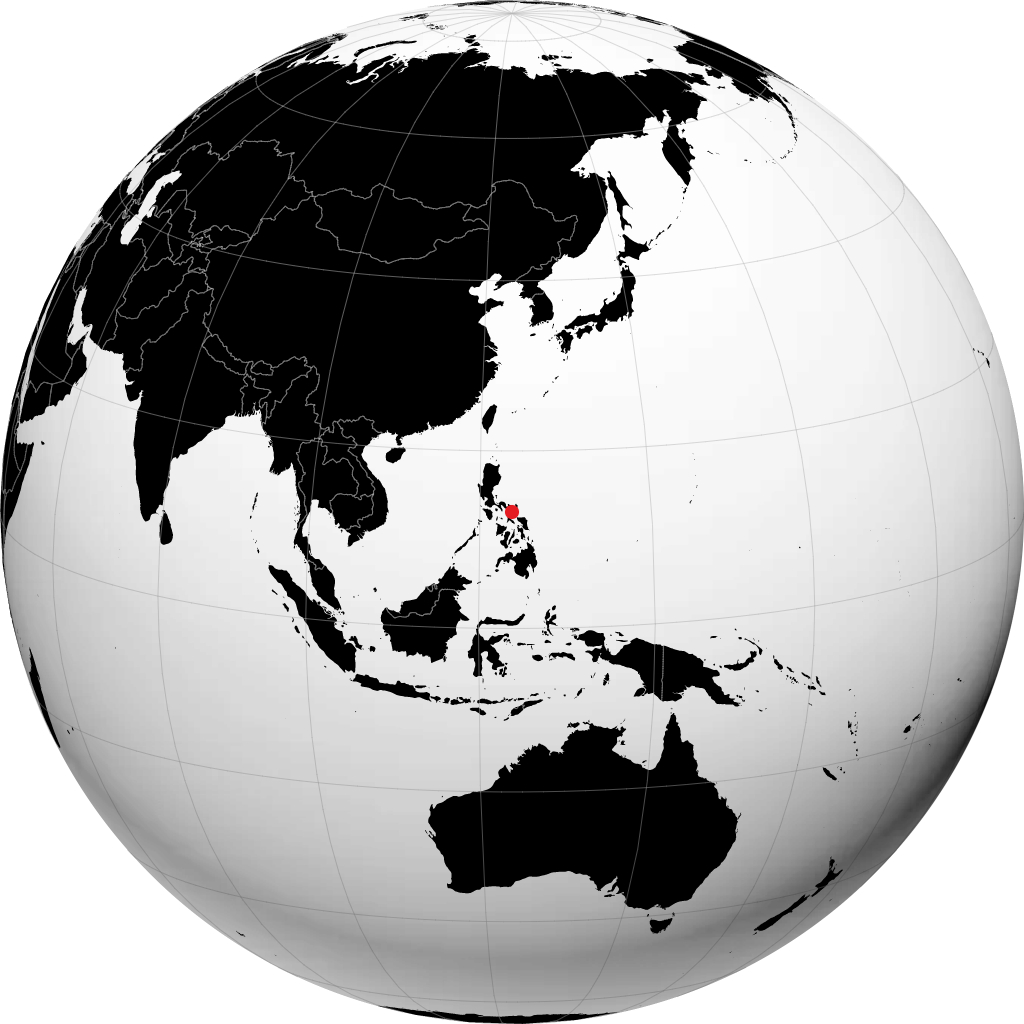 Legazpi sur le globe