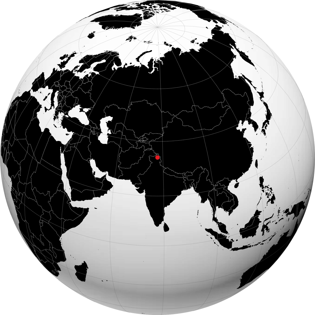 Leh sur le globe
