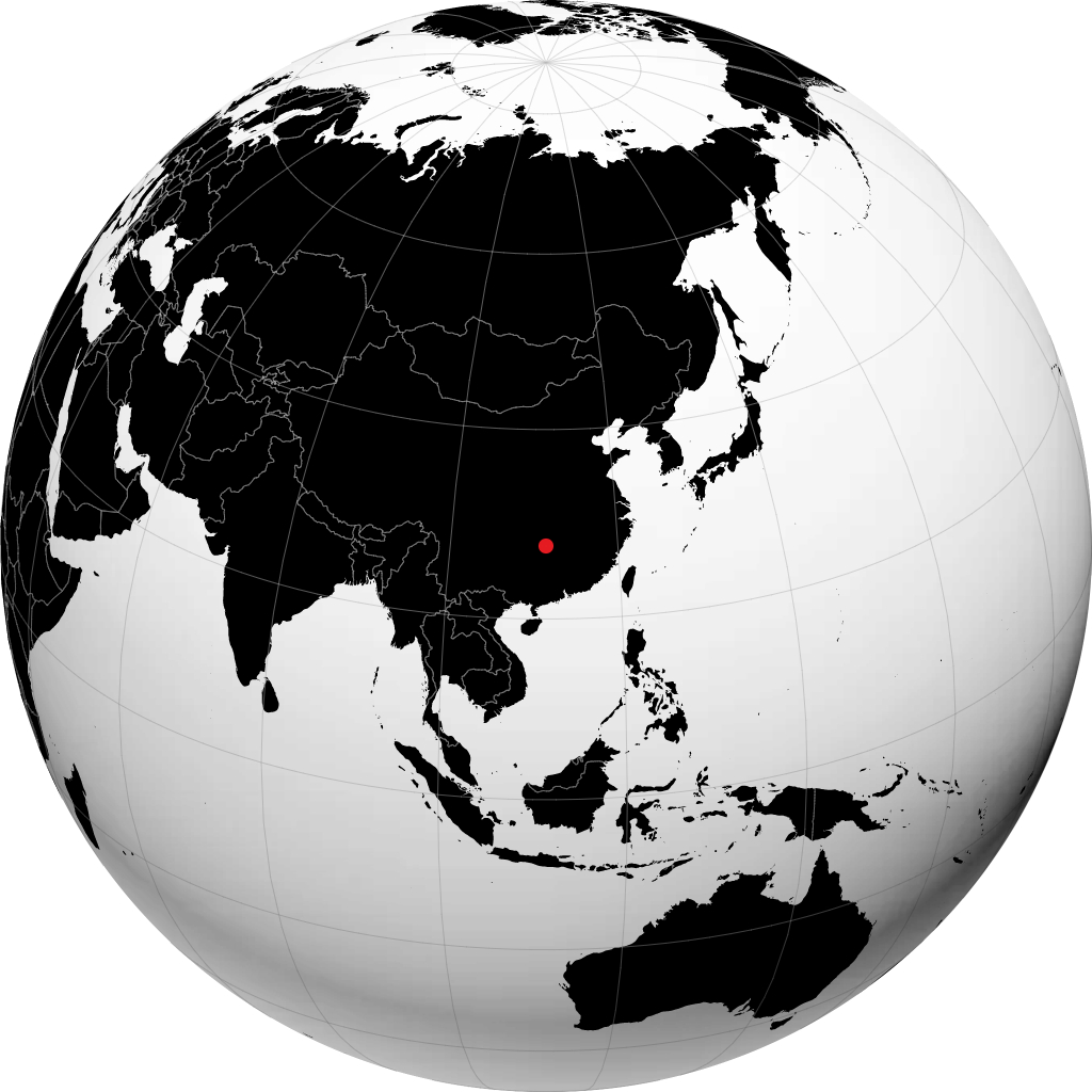 Lengshuijiang sur le globe
