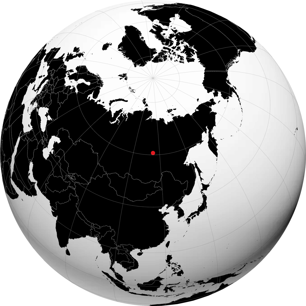Lensk sur le globe