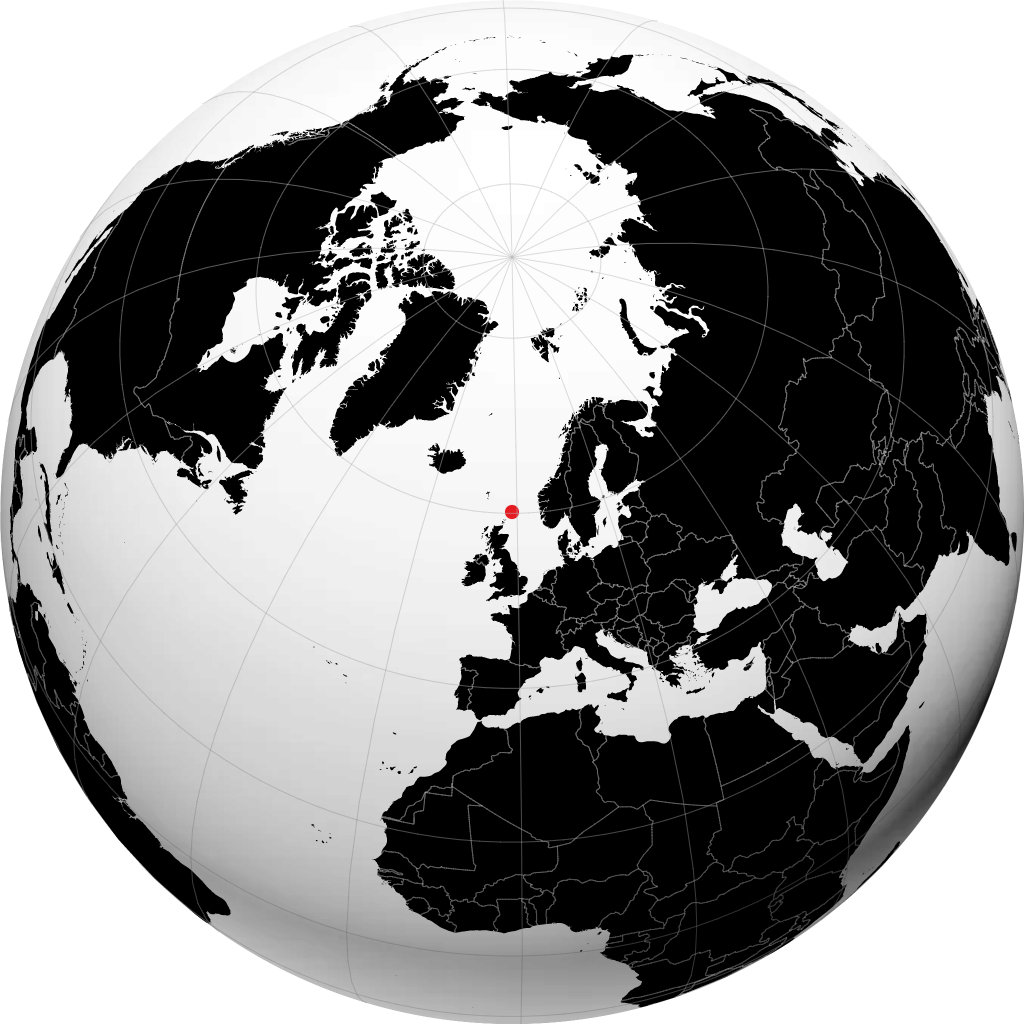 Lerwick sur le globe