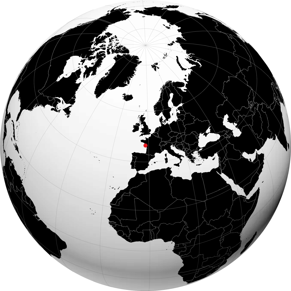 Les Sables-d'Olonne sur le globe