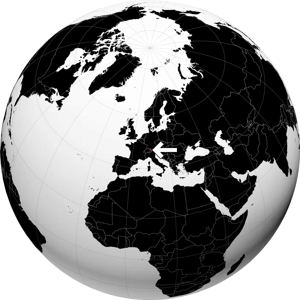 Liechtenstein sur le globe