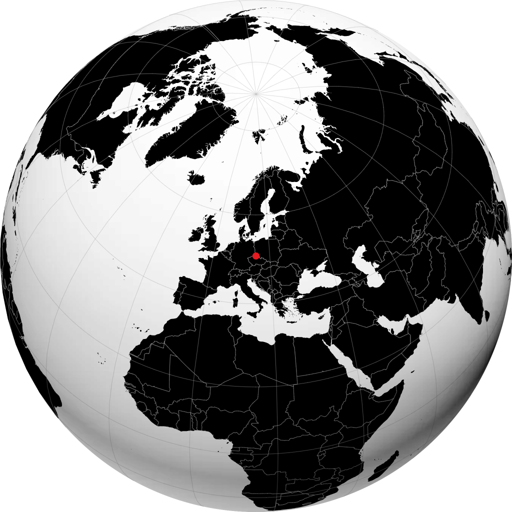 Liberec sur le globe
