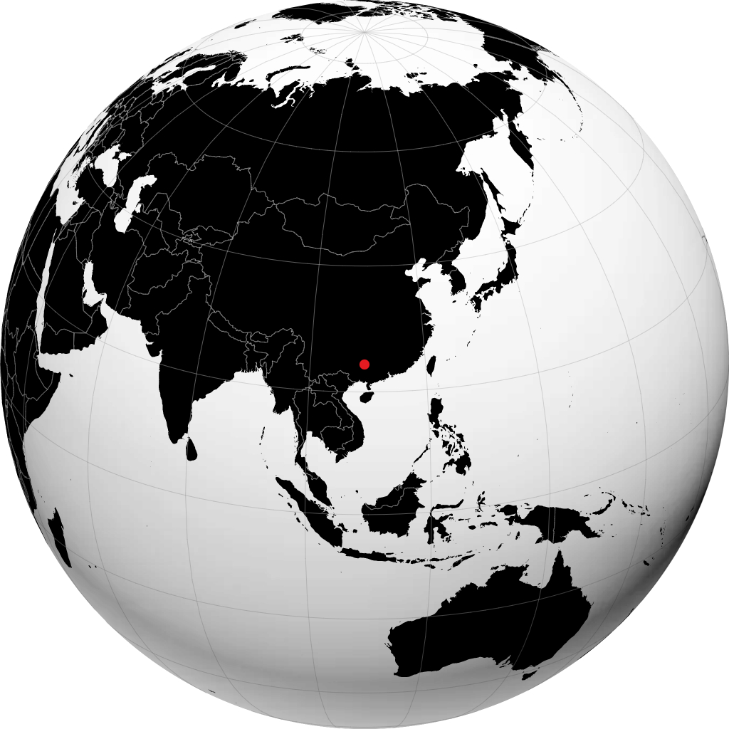 Liuzhou sur le globe