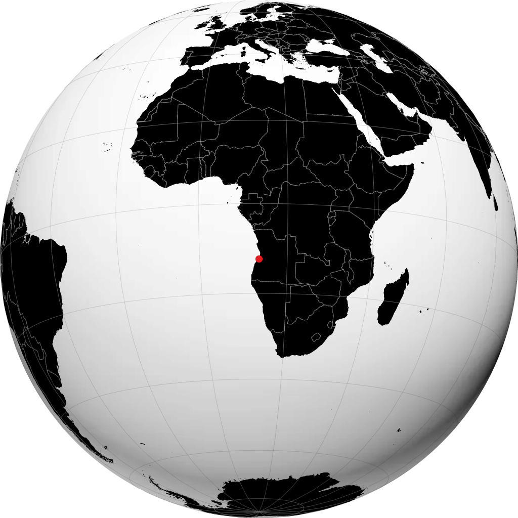 Lobito sur le globe