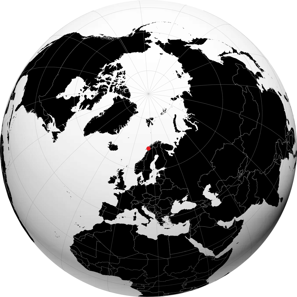 Lødingen sur le globe