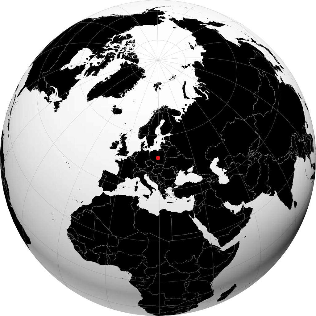 Łódź sur le globe