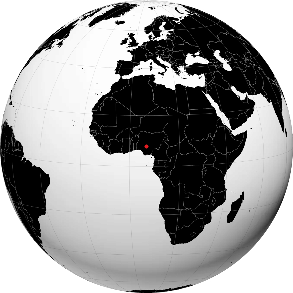 Lokoja sur le globe