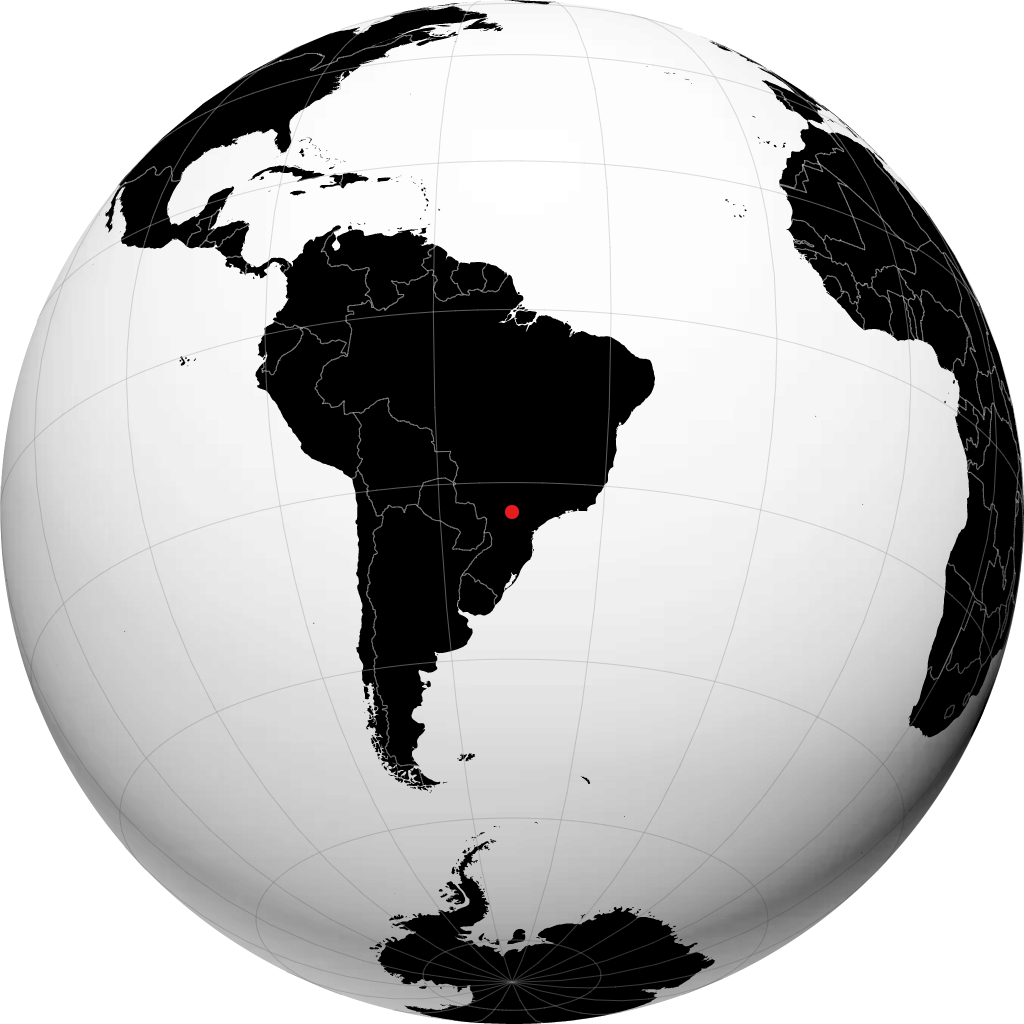 Londrina sur le globe