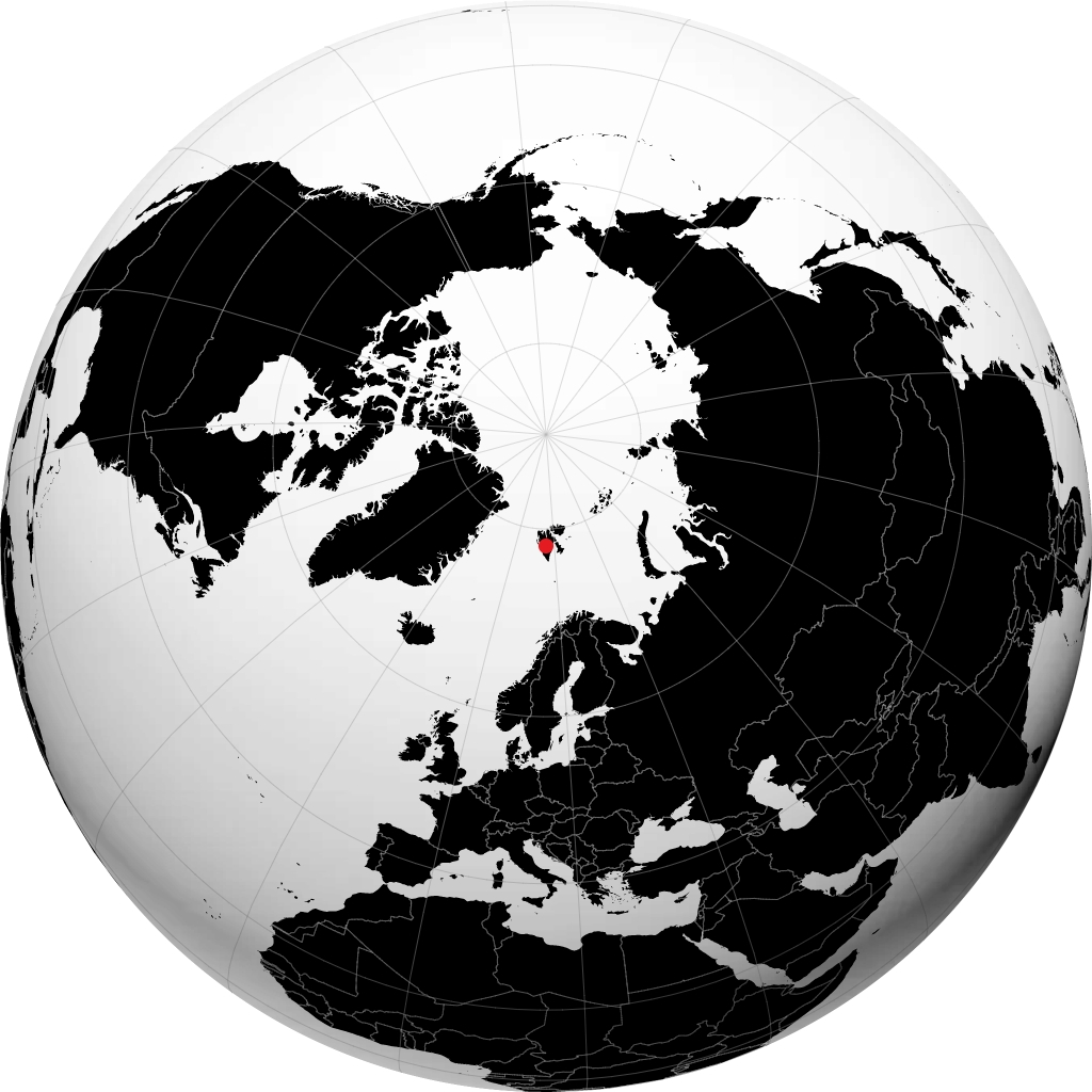 Longyearbyen sur le globe