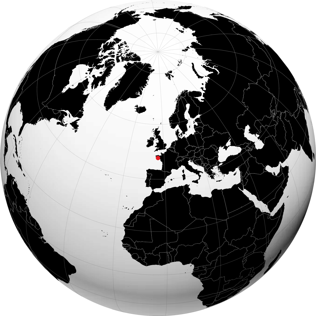 Lorient sur le globe