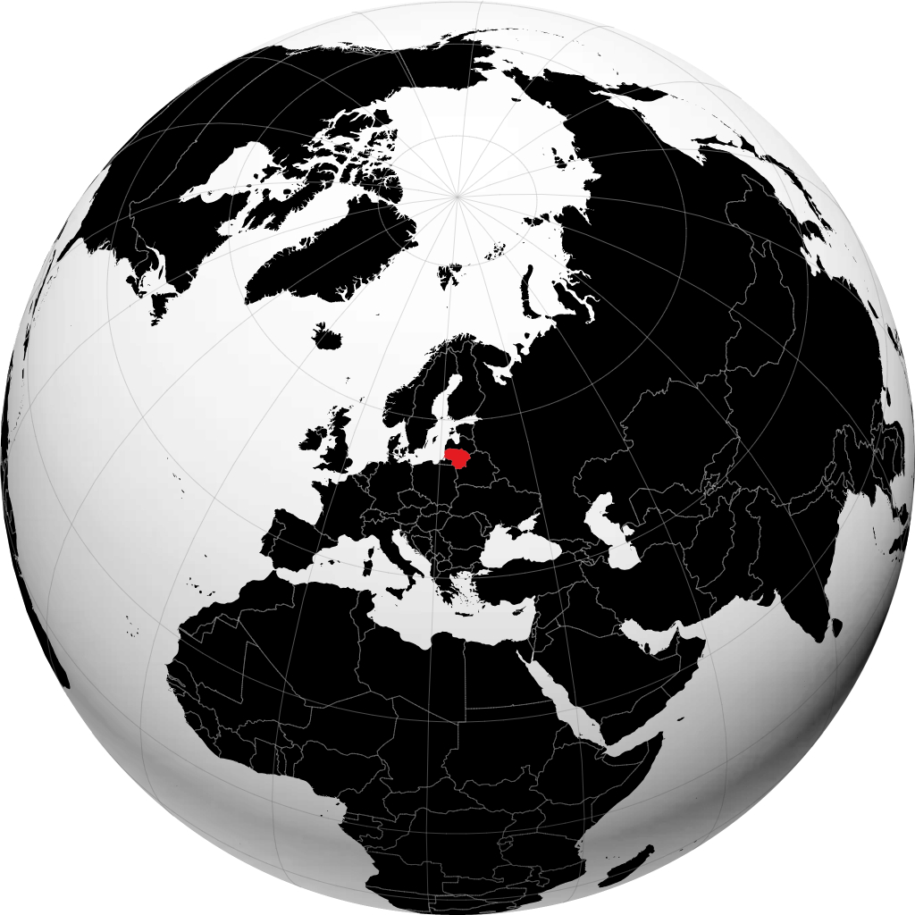 Lituanie sur le globe