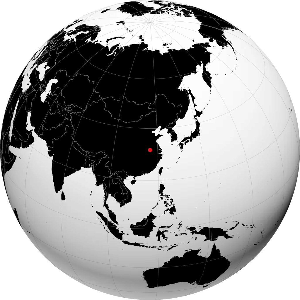 Lu'an sur le globe