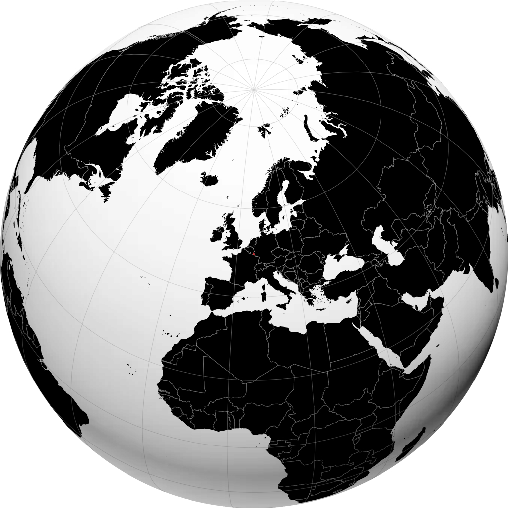 Luxembourg sur le globe