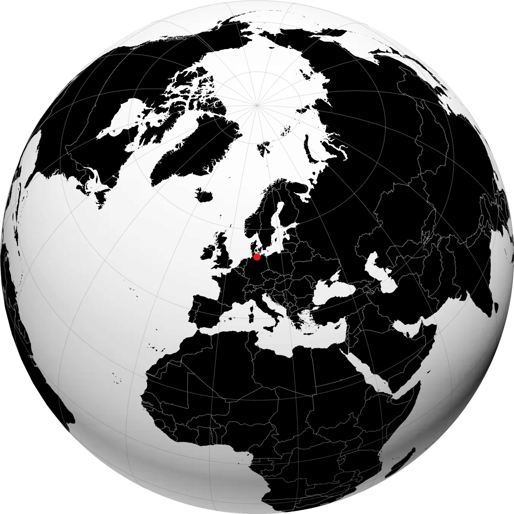 Lübeck sur le globe