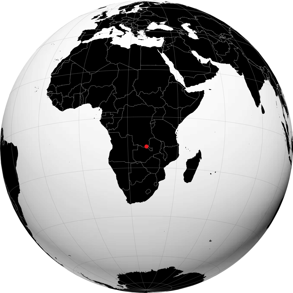 Lubumbashi sur le globe