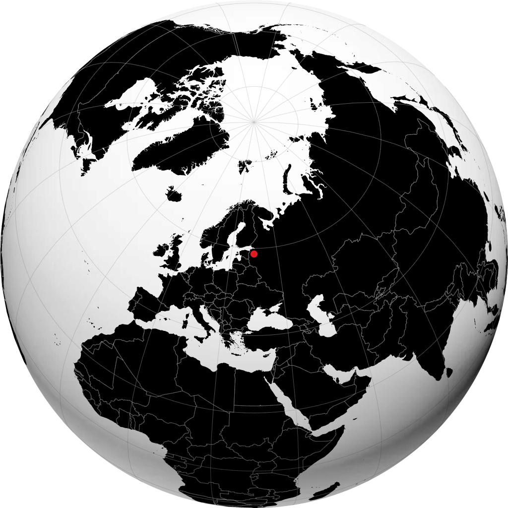 Luga sur le globe