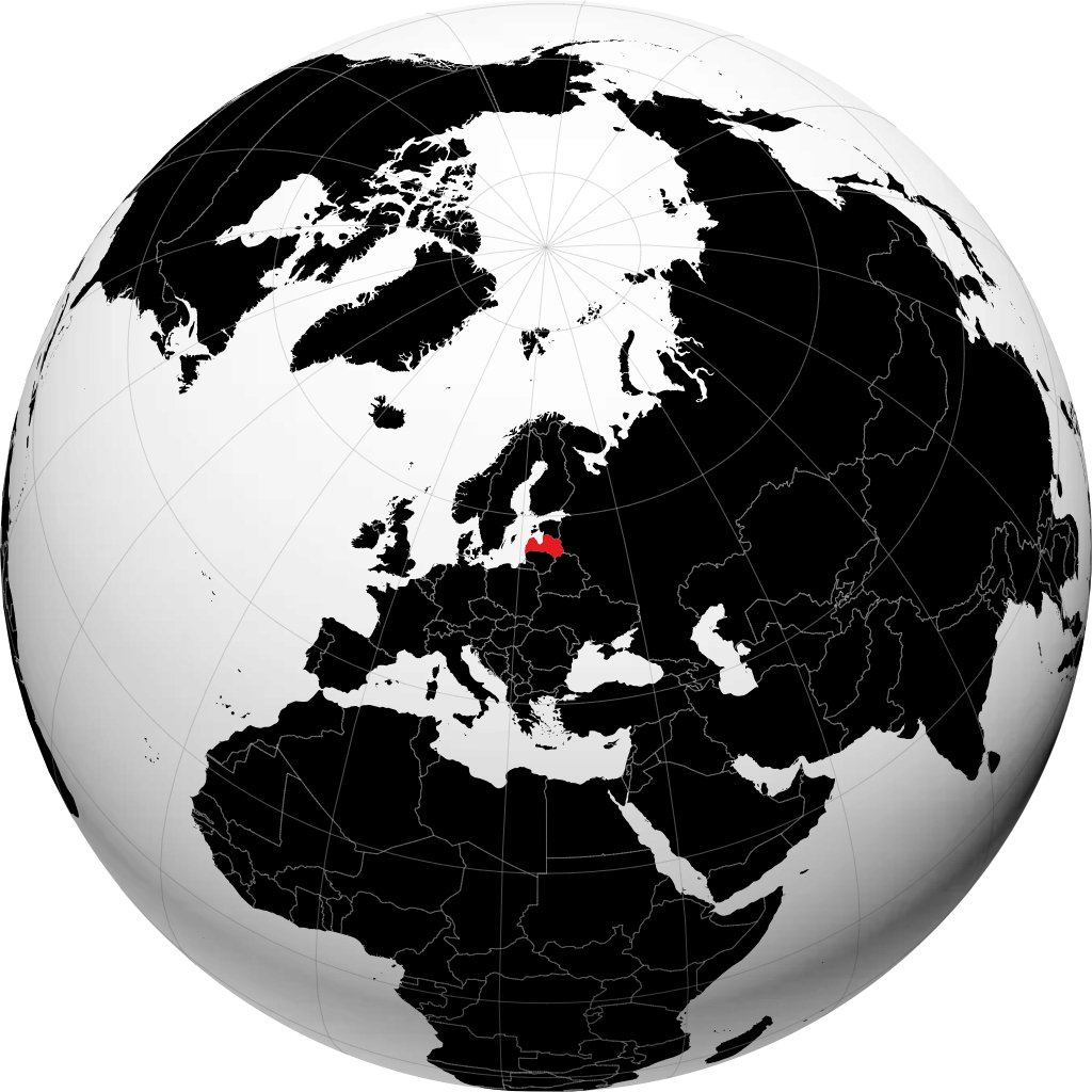 Lettonie sur le globe