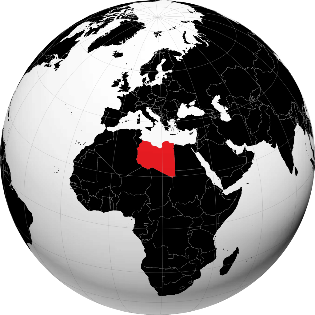 Libye sur le globe