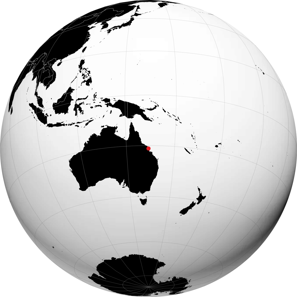 Mackay sur le globe