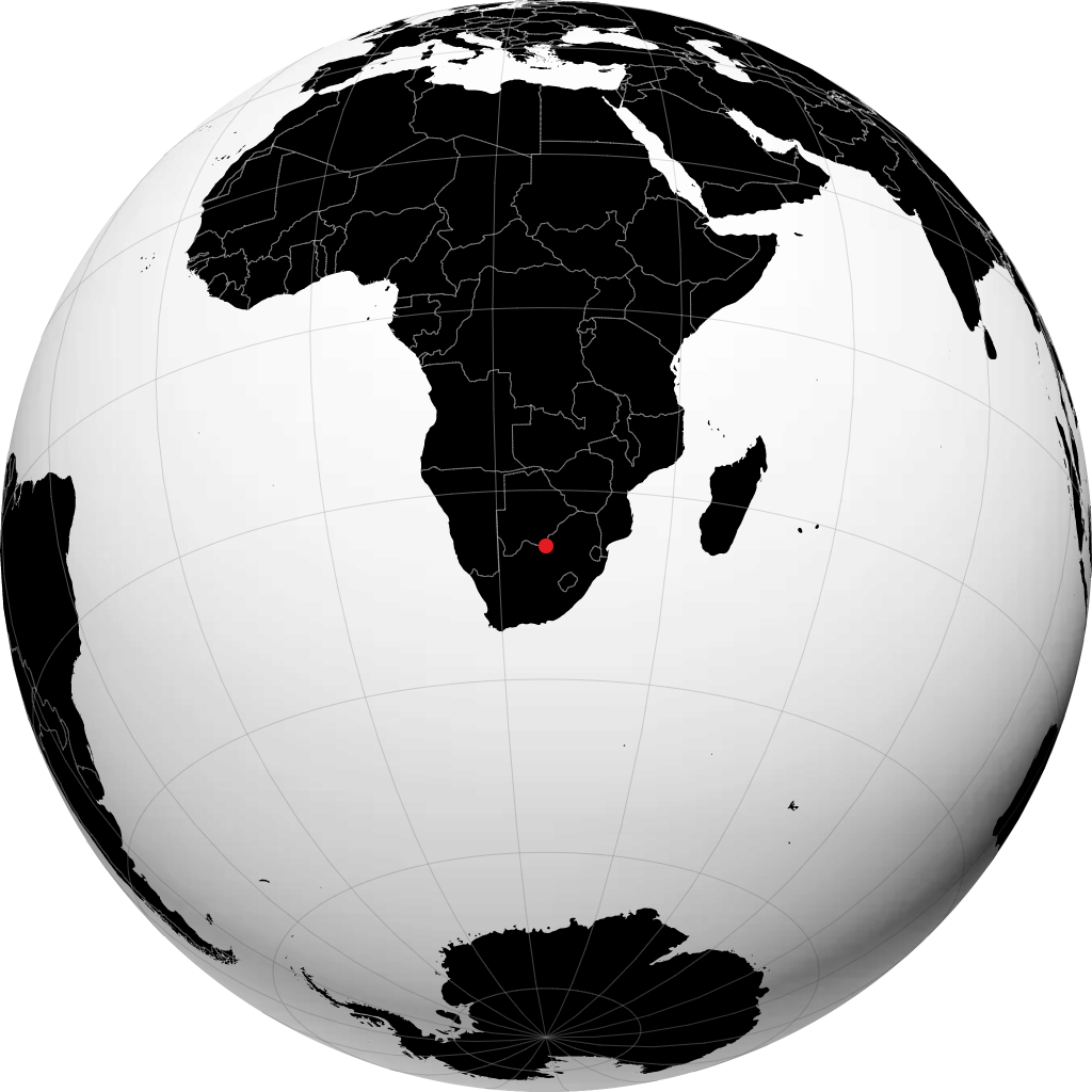 Mafikeng sur le globe