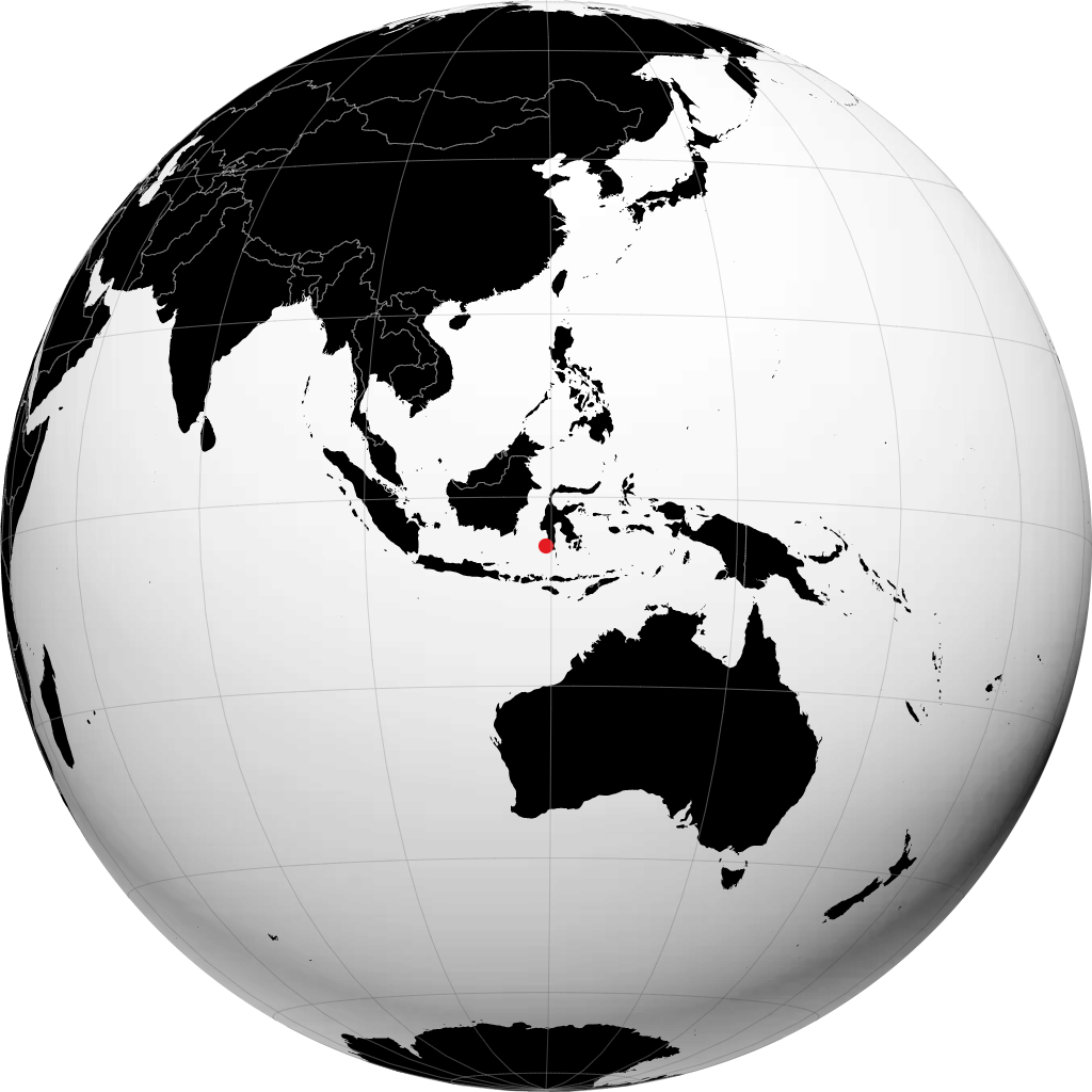 Makassar sur le globe