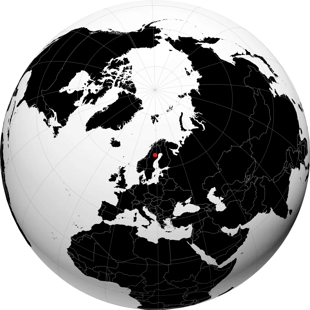 Malå sur le globe