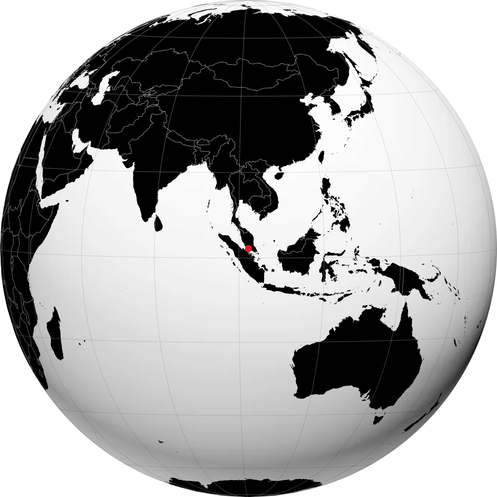 Malacca sur le globe