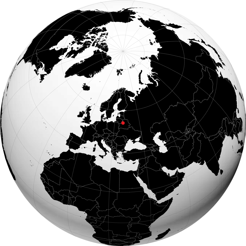Maladzyechna sur le globe