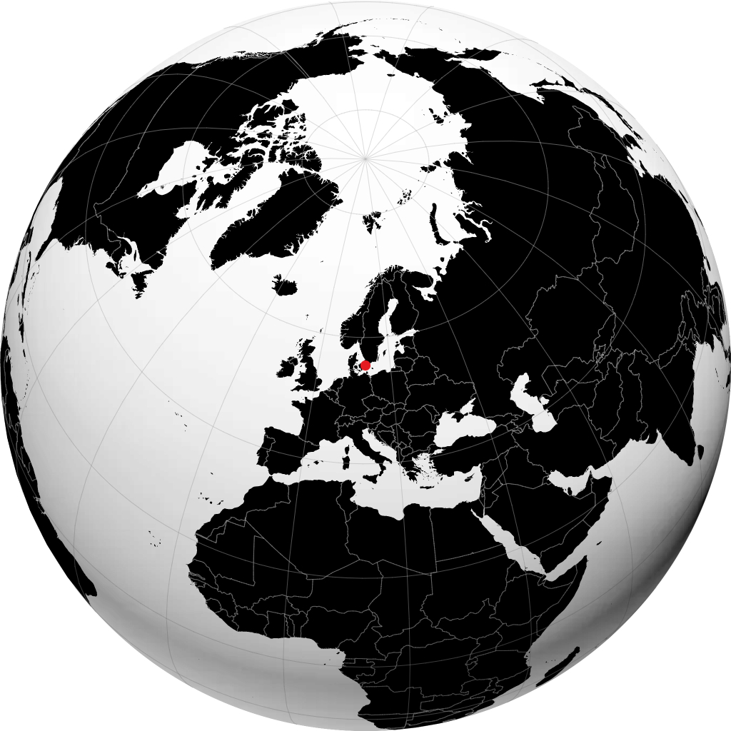 Malmö sur le globe