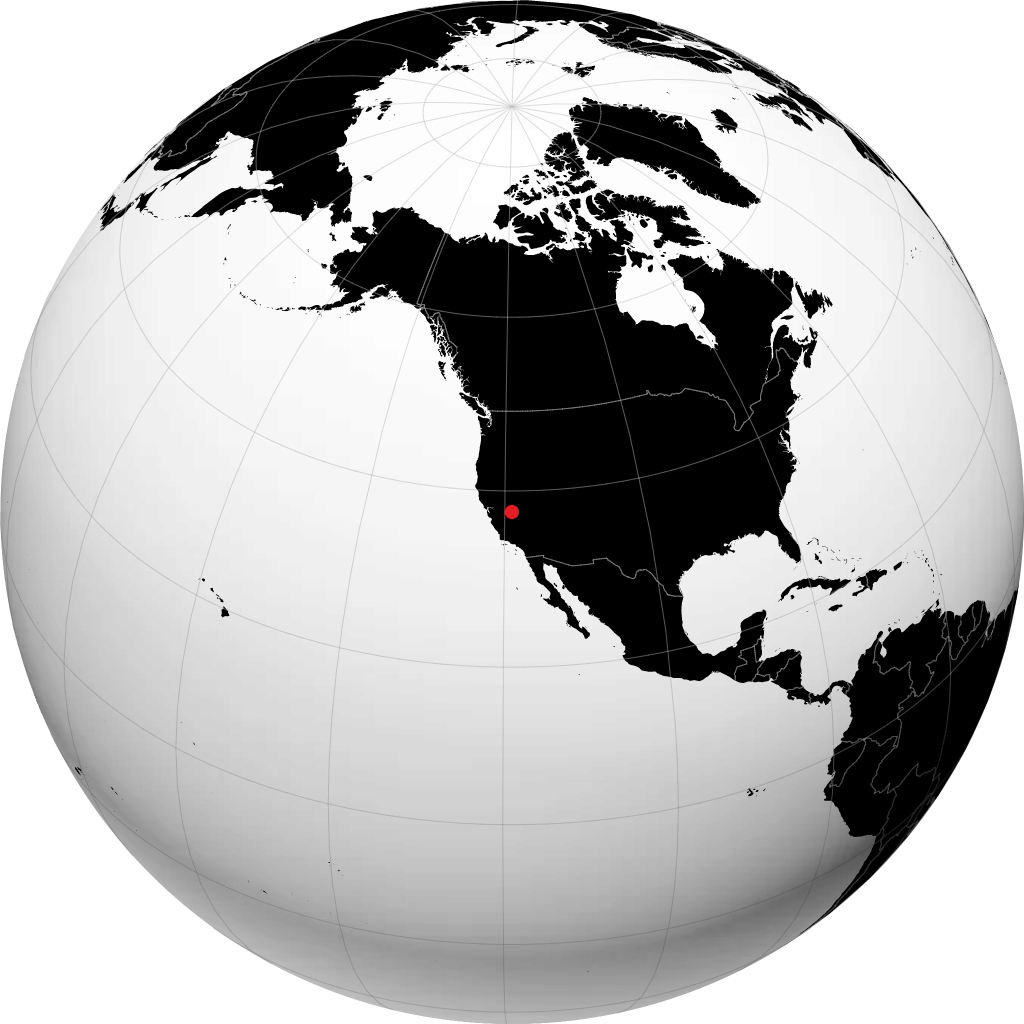 Mammoth Lakes sur le globe