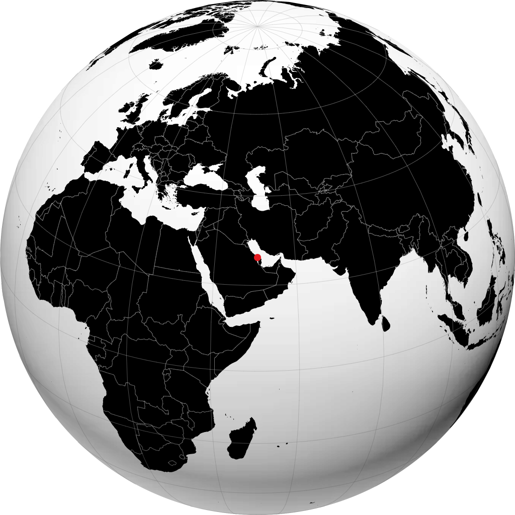 Manama sur le globe