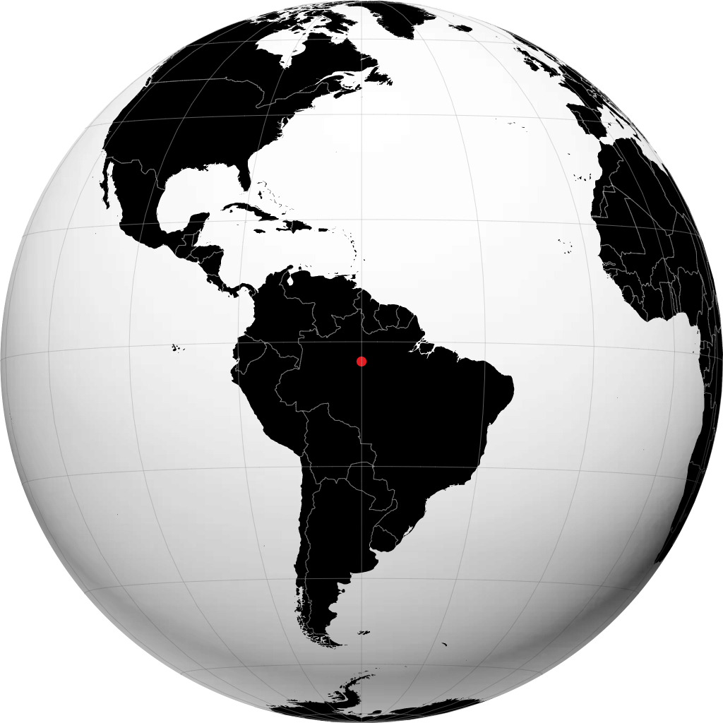 Manaus sur le globe
