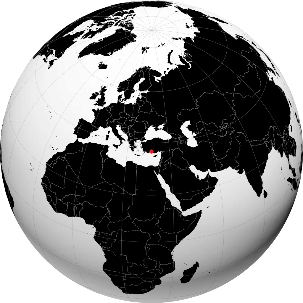Manavgat sur le globe