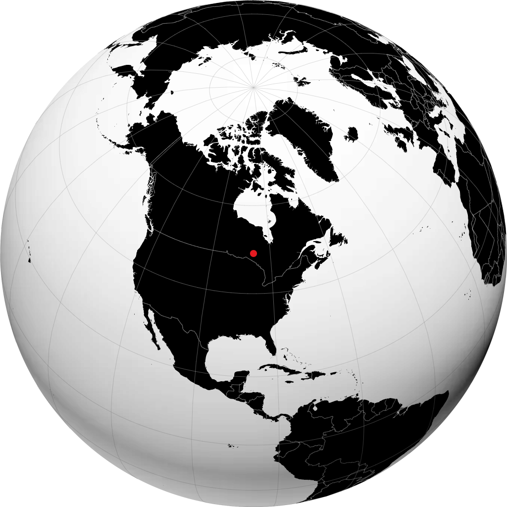 Manitouwadge sur le globe