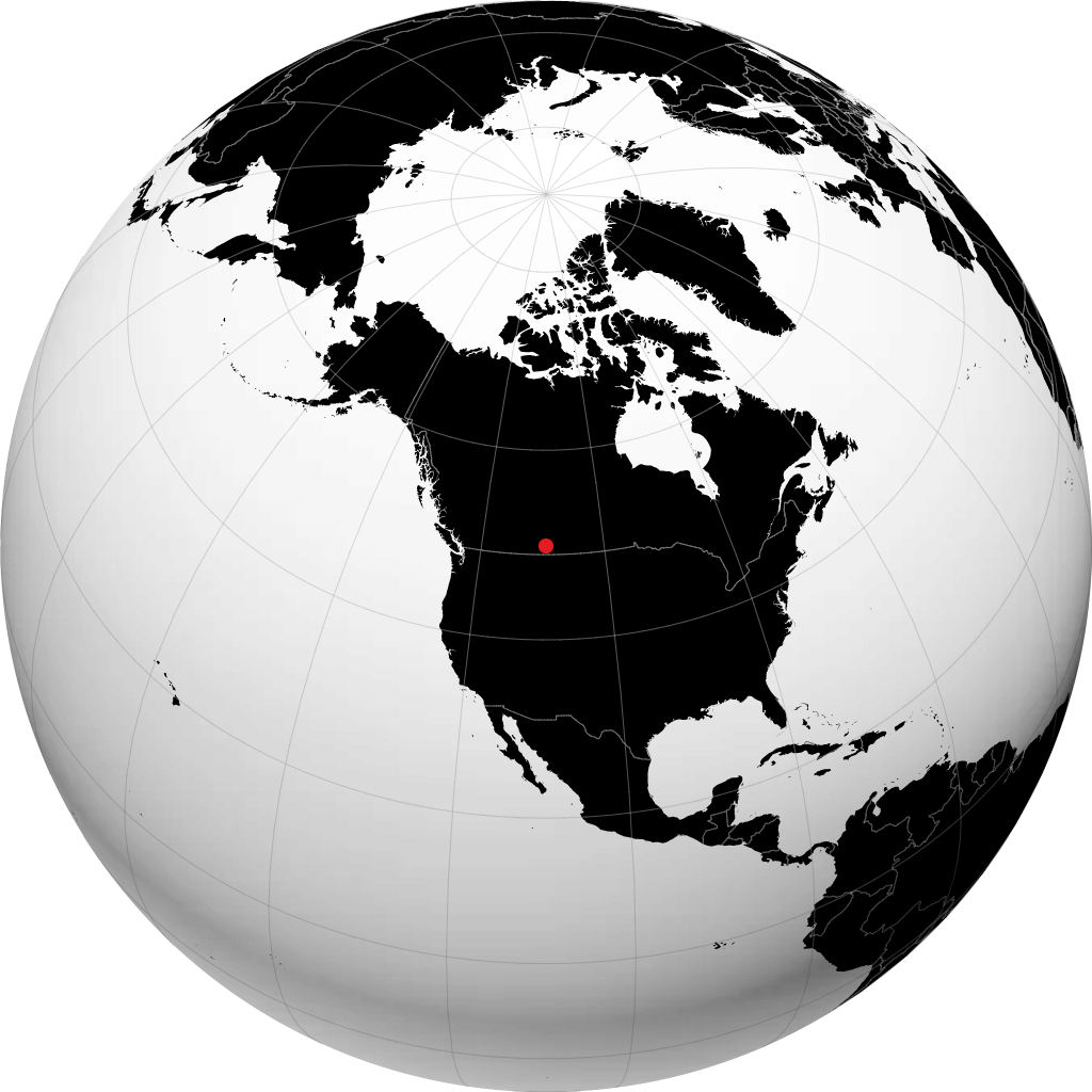 Maple Creek sur le globe