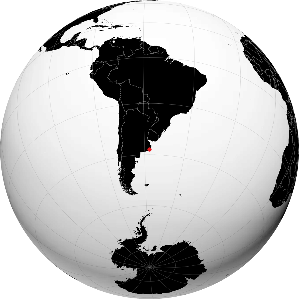 Mar del Plata sur le globe