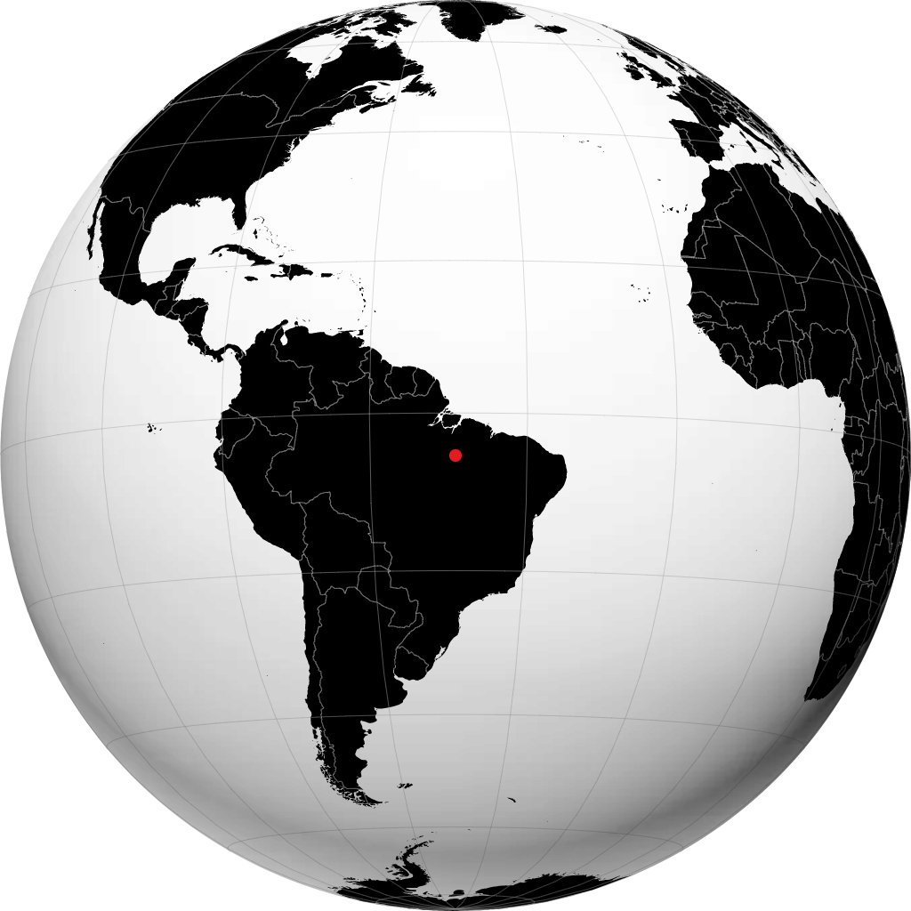 Marabá sur le globe