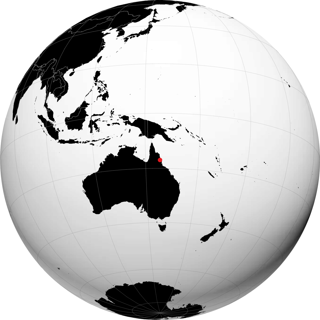 Mareeba sur le globe