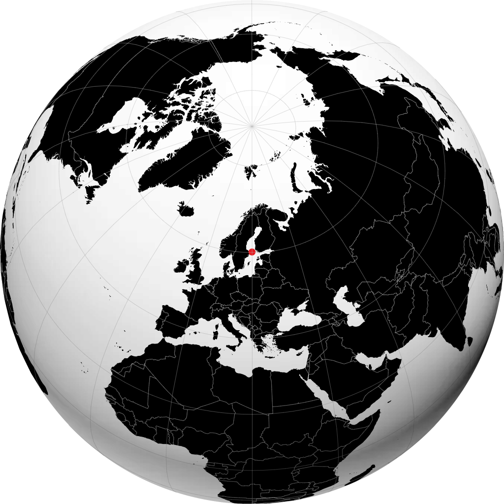 Mariehamn sur le globe