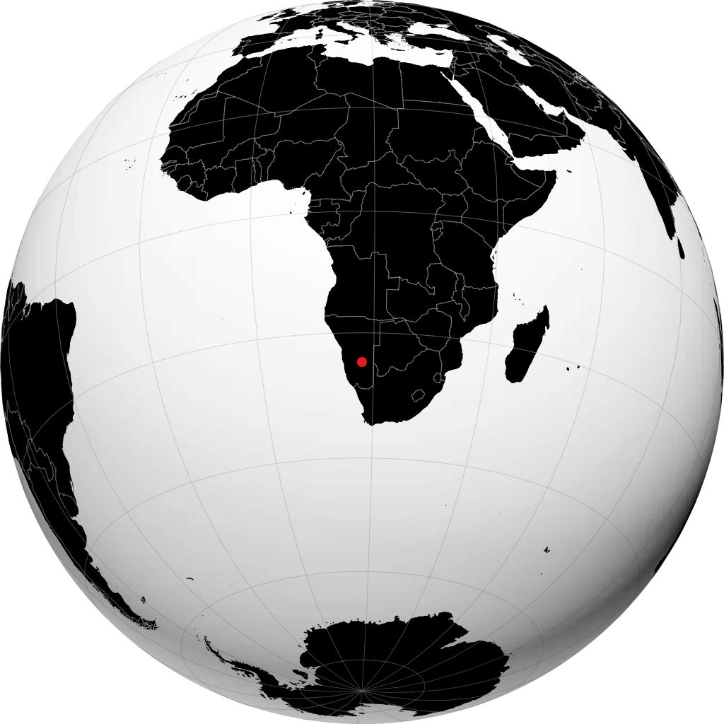 Mariental sur le globe